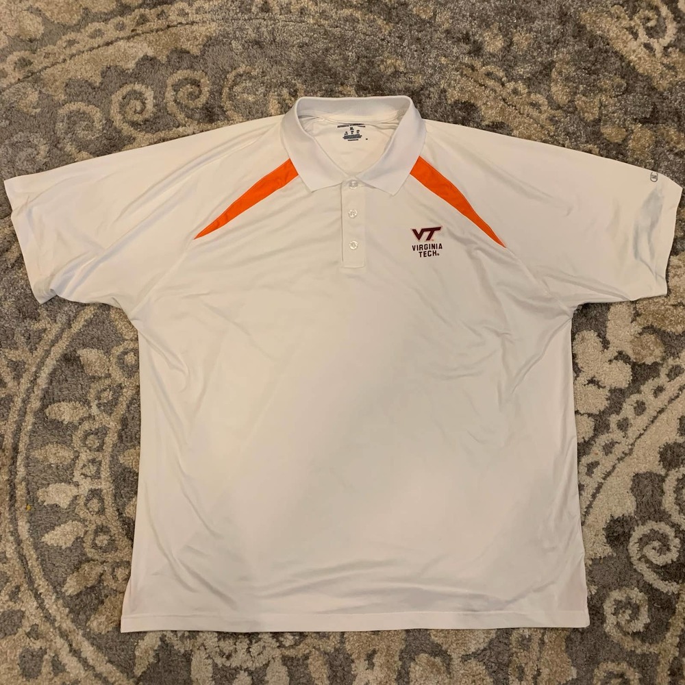 Virginia Tech Hokies VT NCAA x Champion Athletic Polo Shirt Men's‎ Size XL